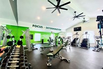 Fitness center weight room